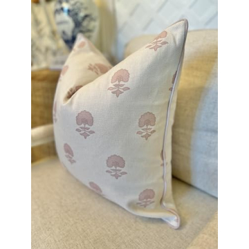 Elegant Jillien Harbor Pink Pillow Cover for Grandmillennial Style