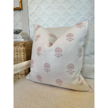Elegant Jillien Harbor Pink Pillow Cover for Grandmillennial Style