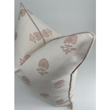 Elegant Jillien Harbor Pink Pillow Cover for Grandmillennial Style