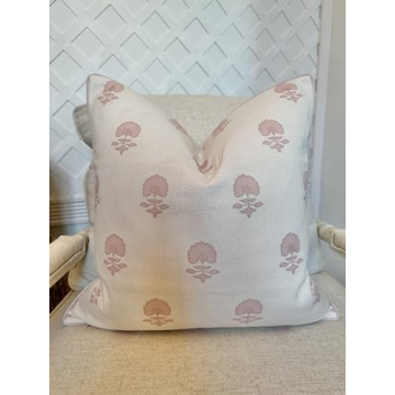 Elegant Jillien Harbor Pink Pillow Cover for Grandmillennial Style
