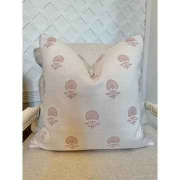 Elegant Jillien Harbor Pink Pillow Cover for Grandmillennial Style