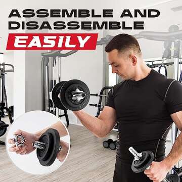 Versatile Yes4All Adjustable Dumbbell Set - 60lb Total Weight