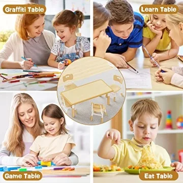 Brelley Kids Table and Chairs Set - Safe & Adjustable