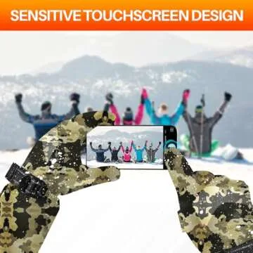 MADETEC Heated Gloves for Men Women, 7.4V 22.2WH Winter Gloves Upgraded Rechargeable Battery, Waterproof & Windproof Electric Heated Glove, Camo Glove for Camping Fishing Hunting Motorcycle