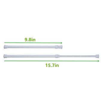 Cupboard Bars Tension Rods, 6 Pack Spring Tensions Rods Steel Adjustable Tension Curtain Rod Shower ...