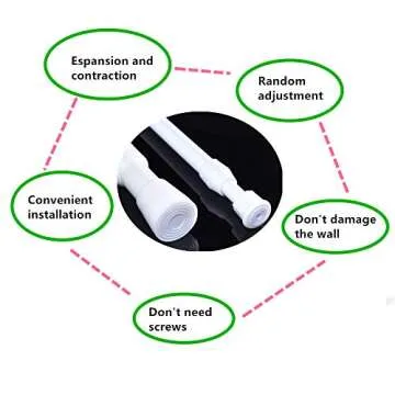 Versatile Cupboard Bars Tension Rods for Home Organization