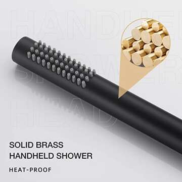 Trustmi Rainfall Shower System Brass 12 Inch Set