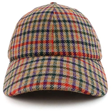 Shop Trendy Plaid Checker Wool Blend Baseball Cap