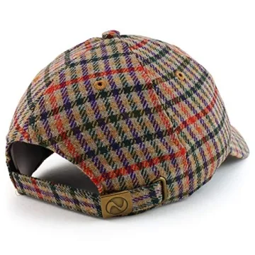 Shop Trendy Plaid Checker Wool Blend Baseball Cap