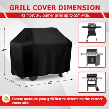 iCOVER 55 Inch Waterproof Grill Cover for BBQ Protection