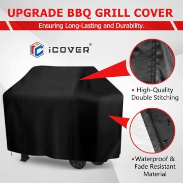 iCOVER 55 Inch Waterproof Grill Cover for BBQ Protection
