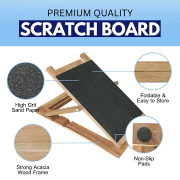 Dog Scratch Pad for Nails – Stress Free Dog Nail Trimmer - Adjustable Scratch Square for Dogs – Training Guide Included - Dog Nail Scratch Board – Alternative to Dog Nail Clippers – 16.5 X 10.25 Inch