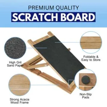 Dog Scratch Pad for Nails – Stress Free Dog Nail Trimmer - Adjustable Scratch Square for Dogs – Training Guide Included - Dog Nail Scratch Board – Alternative to Dog Nail Clippers – 16.5 X 10.25 Inch