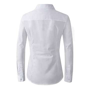 Beninos Women's Formal Work Wear White Simple Shirt
