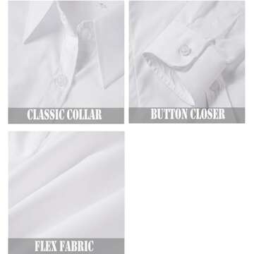 Beninos Women's Formal Work Wear White Simple Shirt