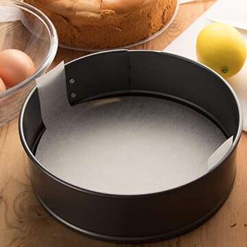 Juvale 8-Inch Parchment Paper Rounds with Lift Tabs, Nonstick Cake Pan Baking Liners - 100 Sheets