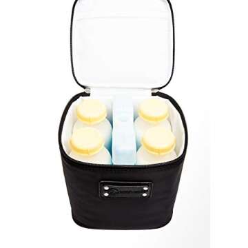 Sarah Wells Cold Gold Breastmilk Cooler with Ice Pack (Black)