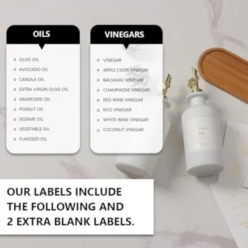 Gold White Olive Oil Dispenser Set with Bamboo Tray