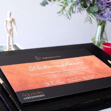 Hahnemuhle Collection Watercolor 300 Block Cold Pressed 11.8x15.7 Inches 300gsm,White