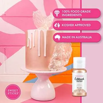 Sweet Sticks Metallic Rose Gold Cake Paint for Edible Art