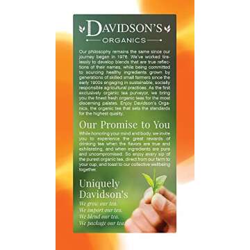 Davidson's Organics, Cherry Vanilla, 25-count Tea Bags, Pack of 6