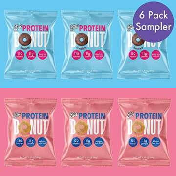Jim Buddy's Protein Donuts, Variety, Low Carb with 11g of Protein, 2.12 oz, 6 Pack