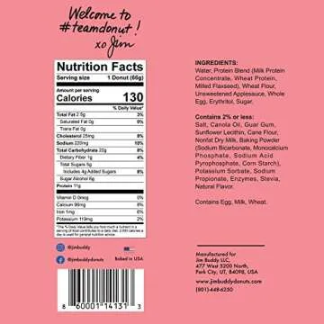 Jim Buddy's Protein Donuts, Variety, Low Carb with 11g of Protein, 2.12 oz, 6 Pack