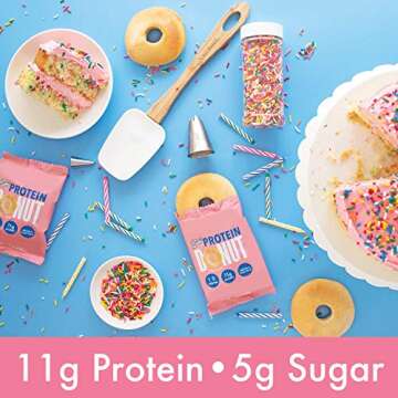 Jim Buddy's Protein Donuts, Variety, Low Carb with 11g of Protein, 2.12 oz, 6 Pack