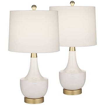 Stylish 360 Lighting Nesbit USB Table Lamps Set for Home