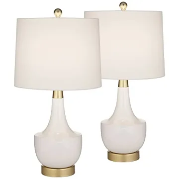 Stylish 360 Lighting Nesbit USB Table Lamps Set for Home