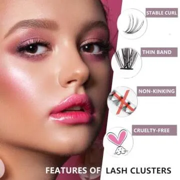 DIY Lash Extension Kit 200pcs Lash Clusters Eyelash Extension Kit 30D 10-16mm Individual Eyelashes with Lash Bond and Seal and Lash Tweezers Easy to Apply at Home (30D-0.07D-10-16MIX KIT)