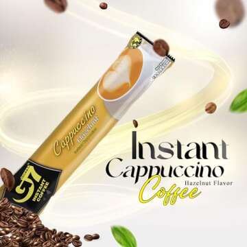 TRUNG NGUYEN G7 CAPPUCINO HAZELNUT Instant Coffee for Energy Boost - Fresh Hazelnut Flavour, Light A...