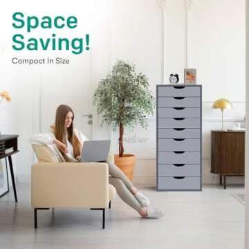 Naomi Home Bianca 9 Drawer Chest - Stylish Storage Solution