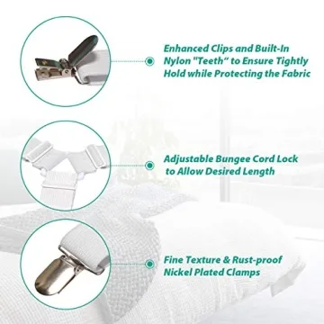 RayTour Bed Sheet Holder Straps Stay Neat & Tidy