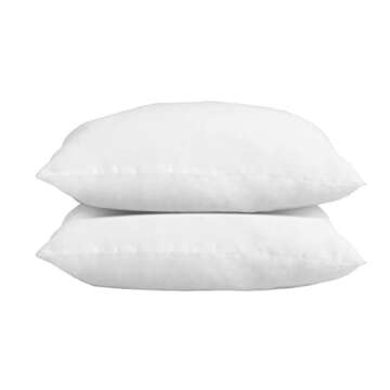 Foamily 18x18-in Pillow Inserts Set of 2, Machine Washable