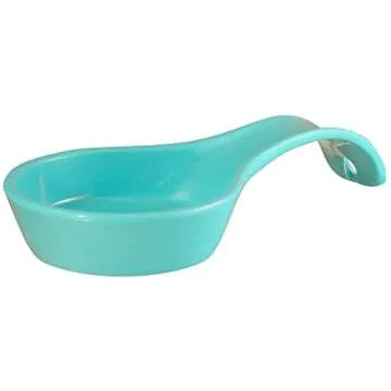 Reston Lloyd Rest Plastic Counter Stove Top Utensil Holder for Spoons, Ladle, Tong, 8.5 x 4 inch, Turquoise