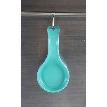 Reston Lloyd Rest Plastic Counter Stove Top Utensil Holder for Spoons, Ladle, Tong, 8.5 x 4 inch, Turquoise