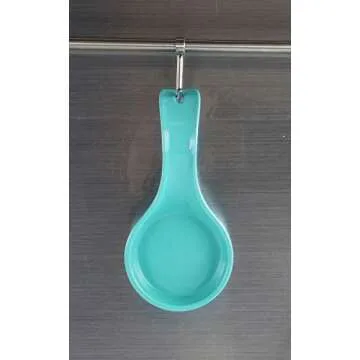 Reston Lloyd Rest Plastic Counter Stove Top Utensil Holder for Spoons, Ladle, Tong, 8.5 x 4 inch, Turquoise