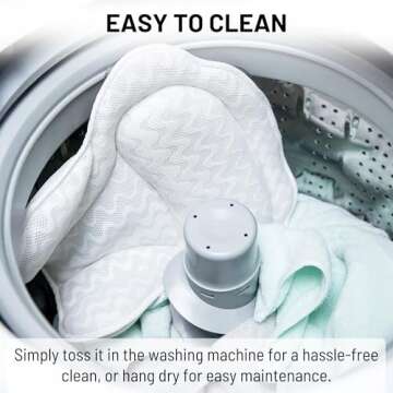 Sierra Concepts Bath Pillow Spa Bathtub Ergonomic for Tub, Neck, Head, Shoulder Pillows Support Cushion Headrest - Luxury Soft 3D Mesh + Strong Grip Suction Cups Soaking Large, Paradise