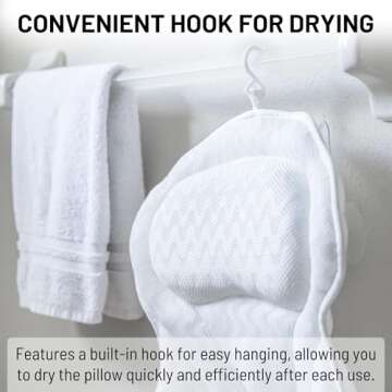 Sierra Concepts Bath Pillow Spa Bathtub Ergonomic for Tub, Neck, Head, Shoulder Pillows Support Cushion Headrest - Luxury Soft 3D Mesh + Strong Grip Suction Cups Soaking Large, Paradise