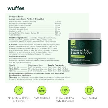 Wuffes Chewable Dog Hip & Joint Supplement for Large Breeds