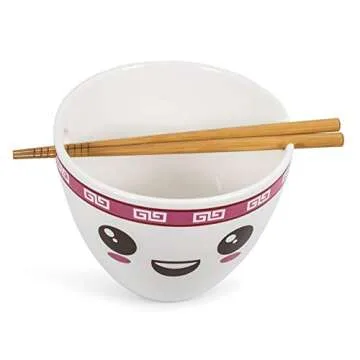 Toynk Miso Hungry Japanese Dinnerware Set | 16-Ounce Ramen Bowl and Chopsticks