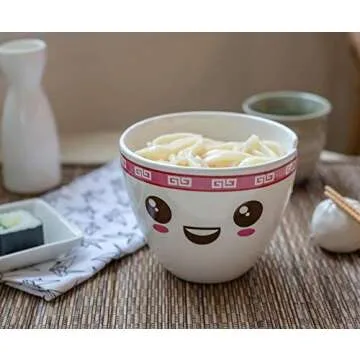 Toynk Miso Hungry Japanese Dinnerware Set | 16-Ounce Ramen Bowl and Chopsticks