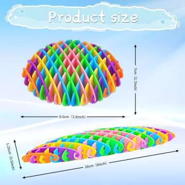 ATESSON Fidget Spinners Toys Funny Pocket Sensory Toys Anxiety Relief Items Fidget Toys Adults Worm ...