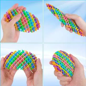 ATESSON Fidget Spinners Toys Funny Pocket Sensory Toys Anxiety Relief Items Fidget Toys Adults Worm Toy for Kids Adults,Students ADHD,ADD Autism (Multicolour 1 Pc)