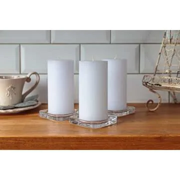 Melt Candle Pillar Candles, 3 Pack - Unscented Pillars for Home
