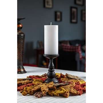 Melt Candle Pillar Candles, 3 Pack - Unscented Candles for Home, Church, Weddings, & More - 3" x 6", White