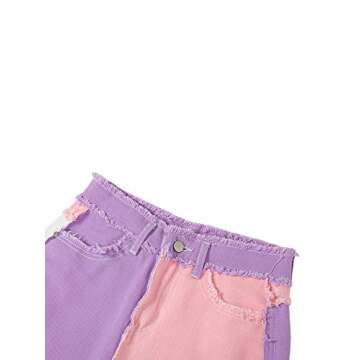 N / C Women Color Block Jeans – Chic Streetwear Style