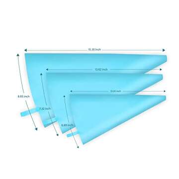 Riccle 27 Pcs Cake Decorating Kit - Silicone Piping Set