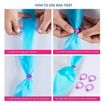 Riccle 27 Pcs Cake Decorating Kit - Silicone Piping Set